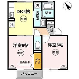 間取図画像 2DK