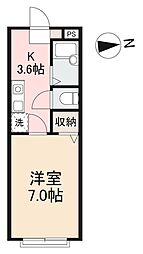 サイエンスアパートメント 1Kの間取図画像