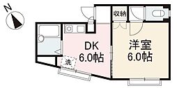 ヴィラオグラ 1DKの間取図画像