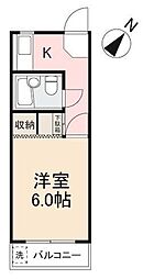サニーハイツ宮脇 1Kの間取図画像