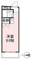 ハイツ亀岡 ワンルームの間取図画像