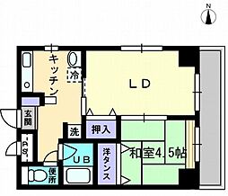 アルカディア西内町 4階2Kの間取り