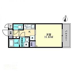 Ｌａｖｉｔａ扇町　〜ラヴィータ扇町〜 4階1Kの間取り