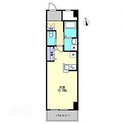 Ｓ−ＦＯＲＴ栗林公園北（サムティ栗林公園北） 9階ワンルームの間取り