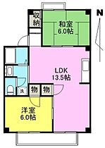 フォブール田中Ｂ棟 201 ｜ 香川県高松市屋島西町2322-6（賃貸アパート2LDK・2階・52.99㎡） その2