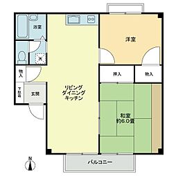 フォブールアベリアA 2LDKの間取図画像