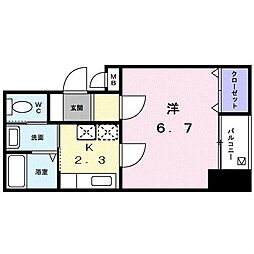 間取図画像 1K