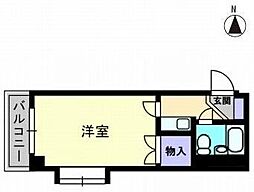 ガーデンハウス 3階1Kの間取り