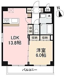 ＡＭＴＹ中央町 9階1LDKの間取り