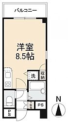 アルソリエート高松 ワンルームの間取図画像