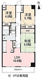 スカール和田 3LDKの間取図画像