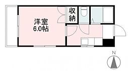 ＣＯＣＯ 3階1Kの間取り