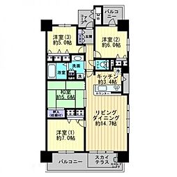 ロイヤルガーデン高松駅南 10階4LDKの間取り