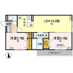 間取図画像 2LDK