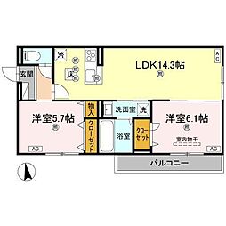 間取図画像 2LDK