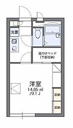 レオパレスPineCrest 1Kの間取図画像