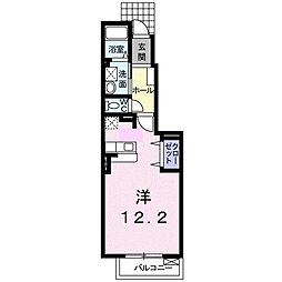 アンダンテＥ 1階ワンルームの間取り