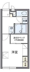 レオパレスリリアンス 1Kの間取図画像