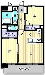 アルファレガロ高松駅前 4階2LDKの間取り