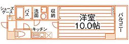 マリン・スクエア 2階1Kの間取り