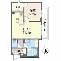 サングラリオ 1階1LDKの間取り