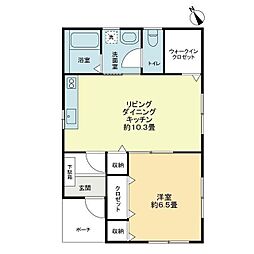 アルコ藤塚 1階1LDKの間取り