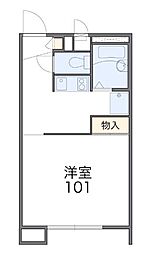 レオパレスプログレスin 1Kの間取図画像
