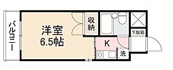 プライムガーデン 1Kの間取図画像
