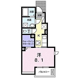 ラ・フォーレ7 1Kの間取図画像