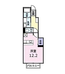 セレーナー ワンルームの間取図画像