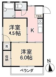 シャトレーハイツ 2Kの間取図画像