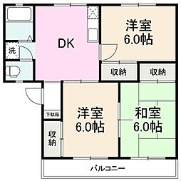 メゾンエコー 3DKの間取図画像