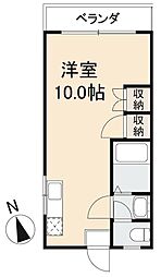 ウッドネスト香西 ワンルームの間取図画像