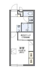 レオパレスエントラレ 1Kの間取図画像