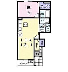 ヴィータ・フェリーチェ3 1LDKの間取図画像