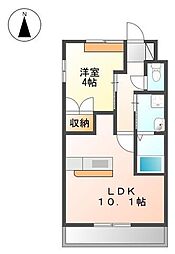 ヴェルジェ 1LDKの間取図画像
