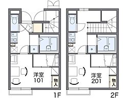 レオパレスラ・スリーズ 1Kの間取図画像