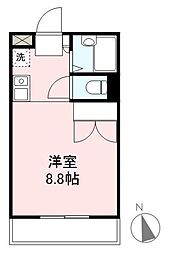 ラッセルスクエア円座中央 ワンルームの間取図画像
