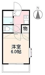 サンハイツ郷東 1Kの間取図画像