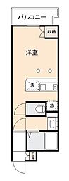 ダイアパレス中新町第2 1Kの間取図画像