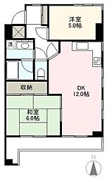 ベルエミナンス桜町 2LDKの間取図画像
