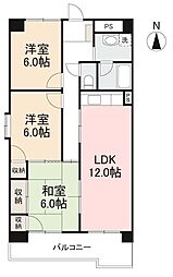 プラザ・アンジェロ 3LDKの間取図画像