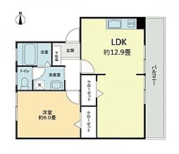 フォブール新居 1LDKの間取図画像