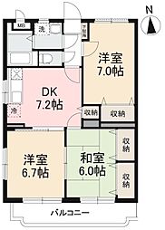 ベルティオンTK 3DKの間取図画像