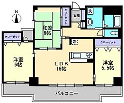 ストーンレイク子の浜B 3LDKの間取図画像