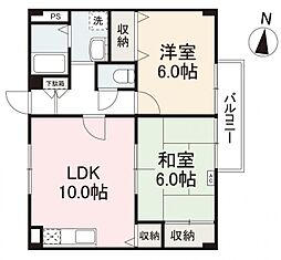 フォブール屋島東 2LDKの間取図画像