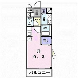 モルティ・MK ワンルームの間取図画像