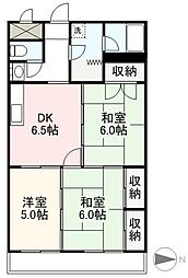 桜町サンハイツ 3DKの間取図画像