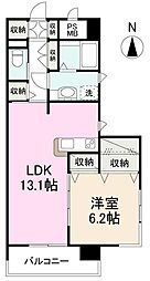 richel 1LDKの間取図画像