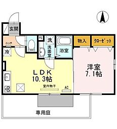 Zen参 1LDKの間取図画像